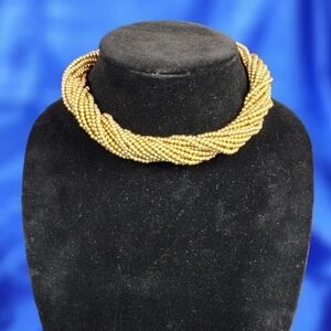 Vintage Carolee Multi-Strand Twisted Gold Necklace